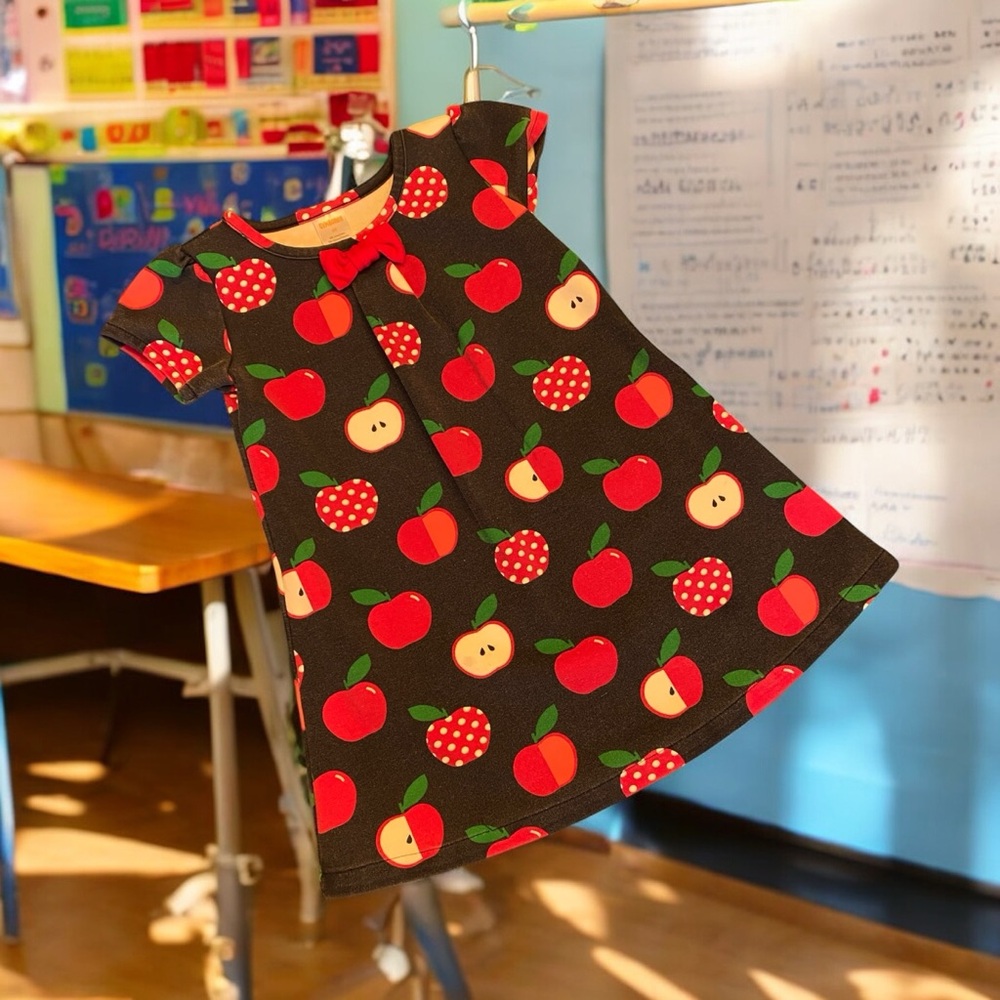Cute Apple Print Dress Gymboree